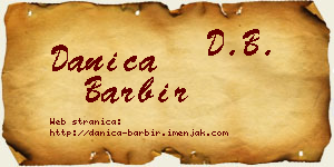 Danica Barbir vizit kartica